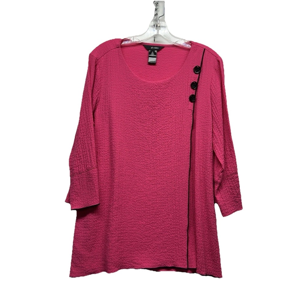 Ali Miles Women's Medium Pink Polyester Blend Blouse Top (C2)